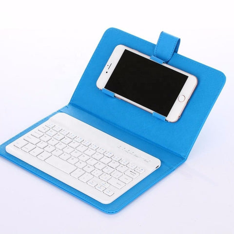 2021 new Mobile phone Bluetooth keyboard leather case Wireless keyboard cover Three system 2 in 1 mobile phone set